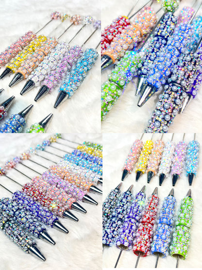 F【Best match】DIY Beadable Rhinestone Shinning Pen（Purchased separately and not shipped）