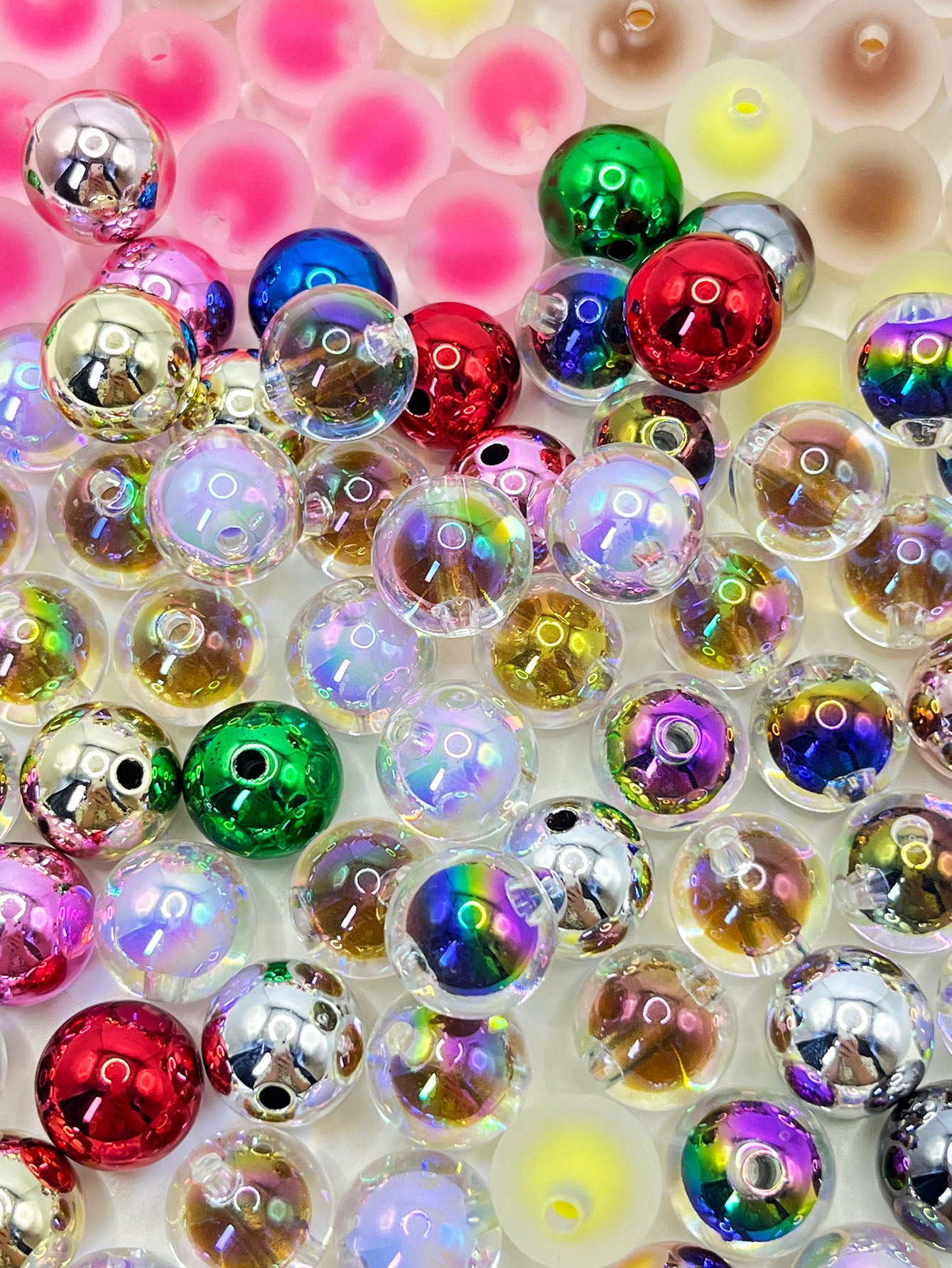 B ( Hot! ) DIY Acrylic Beads Lucky Bags for Beadable Pen/ Key Chain - Open in live