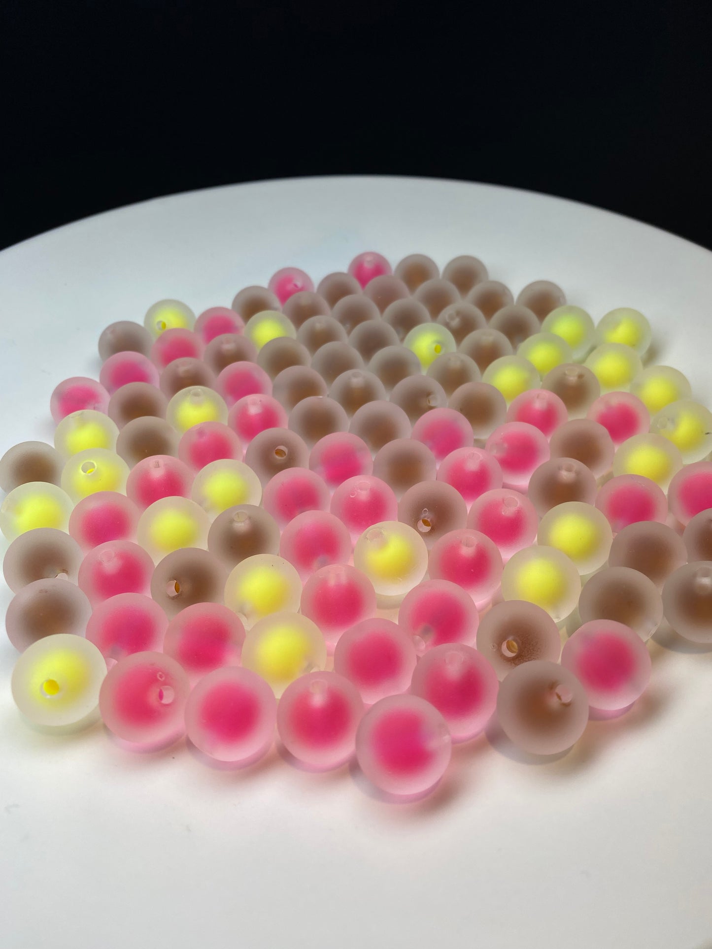 G  DIY Frosted Vibrant Beads for Beaded Bag, Pen/ Key Chain