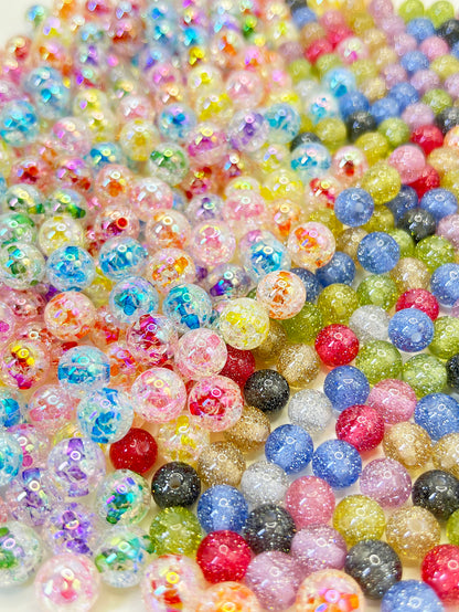 B ( Hot! ) DIY Acrylic Beads Lucky Bags for Beadable Pen/ Key Chain - Open in live